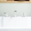 PARLOS 2-Handle Widespread Waterfall Roman Bathtub Faucet Tub Filler with Valve, Chrome, 1434201