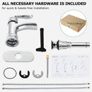 PARLOS Single Handle Bathroom Faucet, Waterfall Sink Faucet with Pop Up Drain, Escutcheon and Cupc Water Supply Lines, Chrome, 1434901