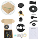 PARLOS Shower System, Matte Black Shower Faucet Set with Tub Spout(Valve Included), 5-Setting Mode Shower Head and Tub Spout with Diverter, Wall Mounted Shower Bathtub Combo, 1436504