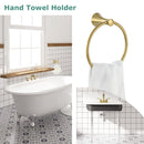 PARLOS Towel Ring, Wall Mounted Hand Towel Holder, Brushed Gold Hand Towel Bar for Bathroom & Kitchen, 2101808