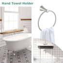 PARLOS Towel Ring, Wall Mounted Hand Towel Holder, Brushed Nickel Hand Towel Bar for Bathroom & Kitchen, 2101802