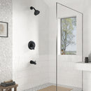 PARLOS Shower System, Matte Black Shower Faucet Set with Tub Spout(Valve Included), 5-Setting Mode Shower Head and Tub Spout with Diverter, 1.8GPM (1436904P)