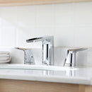 EZANDA 2-Handle Widespread Waterfall Bathroom Lavatory Faucet with Pop-up Sink Drain Assembly & Faucet Supply Lines, Chrome 1431201