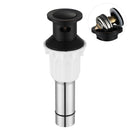 PARLOS Pop up Sink Drain with Strainer Pop Up Drain with Overflow for Bathroom Vessel Sink, Matte Black,2100604
