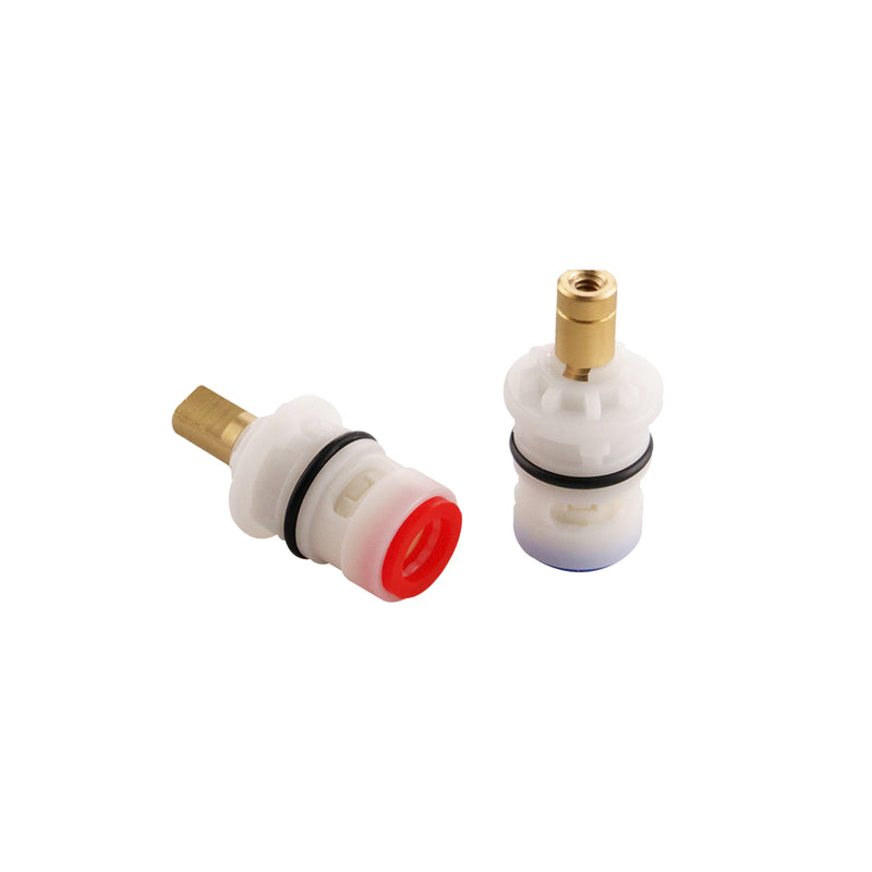 PARLOS Ceramic Stem Disc Faucet Cartridge Replacement for Bathroom Tap (1 Pair Hot & Cold), 2103201