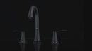 PARLOS Widespread Double Handles Bathroom Faucet with Metal Pop Up Drain and cUPC Faucet Supply Lines, Matte Black, 1.2 GPM (13653P)