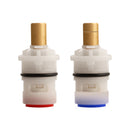 PARLOS Ceramic Stem Disc Faucet Cartridge Replacement for Bathroom Tap (1 Pair Hot & Cold), 2103201