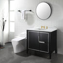 EZANDA 2-Handle Widespread Bathroom Faucet Cross handle 3 Hole Metal Pop-up Sink Drain Supply Lines Brushed Gold (1433608)