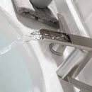 EZANDA 2-Handle Bathroom Sink Faucet, Widespread Waterfall Lavatory Faucet with Pop-up Drain Assembly & Faucet Supply Lines, Brushed Nickel (1431202)