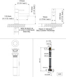 EZANDA Brass Bathroom Faucet with Drain Assembly, Bathroom Sink Faucet with Faucet Supply Lines & Water Supply Hoses Included, Brushed Gold 1432008