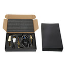 EZANDA Two-Handle Widespread Waterfall Faucet, 3 Hole Bathroom Sink Faucet with Metal Pop-up Sink Drain & Faucet Supply Lines, Brushed Gold 1432708