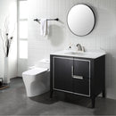 EZANDA Brass 2-Handle Bathroom Sink Faucet Cross handle 4 Inch Centerset Lead-Free Lavatory Metal Supply Lines Brushed Nickel (1433502)