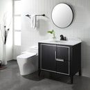 EZANDA 2-Handle Bathroom Sink Faucet Cross handle 4 Inch Centerset Metal Pop-up Sink Drain Supply Lines Oil Rubbed Bronze (1433503)