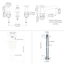 EZANDA 2-Handle Widespread Bathroom Faucet Cross handles 3 Hole Metal Pop-up Sink Drain, Brushed Nickel 1433602