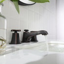 EZANDA Brass 2-Handle Widespread Bathroom Sink Faucet with Metal Pop-up Sink Drain & Supply Lines, Oil Rubbed Bronze (1433603)