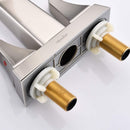 NEWATER Bathroom Sink Double Handle Waterfall Centerset Faucet Three Hole Pop Up Drain Mixer Tap Deck Mounted Brushed Nickel (26451)