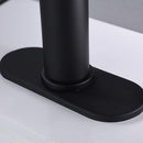 NEWATER Waterfall Spout Brass Bathroom Sink Faucet Basin Mixer Tap Matte Black Single Handle 78171