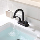 PARLOS Double-Handle Lavatory Faucet with Metal Drain Assembly cUPC Bathroom Two-Handle Oil Rubbed Bronze, 1.5 GPM (13592)