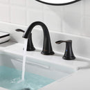 PARLOS Widespread 2 Handles Bathroom Faucet with Metal Pop Up Sink Drain and cUPC Faucet Supply Lines, Oil Rubbed Bronze, 1.2 GPM (13648P)