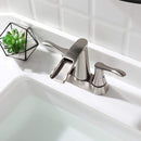 PARLOS 2 Handles Waterfall Centerset Bathroom Sink Faucet with Pop-up Drain and Faucet Supply Lines, Brushed Nickel, 1.2 GPM, Demeter 1431702P
