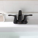 PARLOS 2 Handles Waterfall Bathroom Faucet with Pop-up Drain and Faucet Supply Lines, Oil Rubbed Bronze, Demeter 1431703