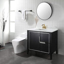 PARLOS 2 Handles Waterfall Centerset Bathroom Sink Faucet with Pop-up Drain and Faucet Supply Lines, Brushed Gold, 1.2GPM, Demeter 1431708P