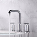 PARLOS 8 inch Widespread Bathroom Sink Faucet 2-Handle Chrome with All Metal Pop-up Drain & Faucet Supply Lines (1434101)