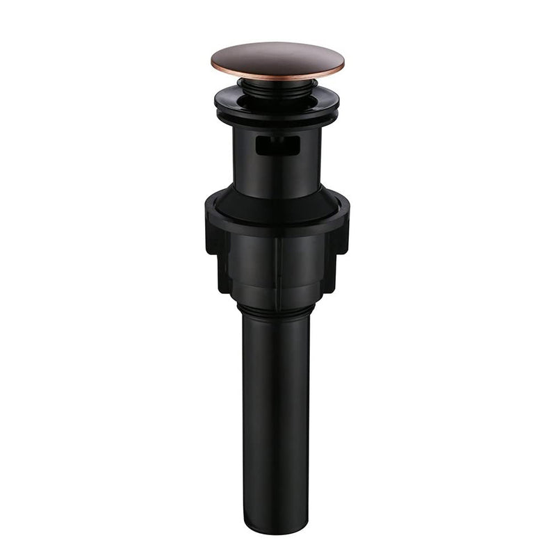 PARLOS Push & Seal Pop Up Drain Assembly Stopper for Bathroom Sink with Overflow Oil Rubbed Bronze, 20716