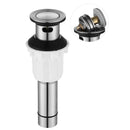 PARLOS Pop up Sink Drain with Strainer Pop Up Drain with Overflow for Bathroom Vessel Sink, Brushed Nickel,2100602