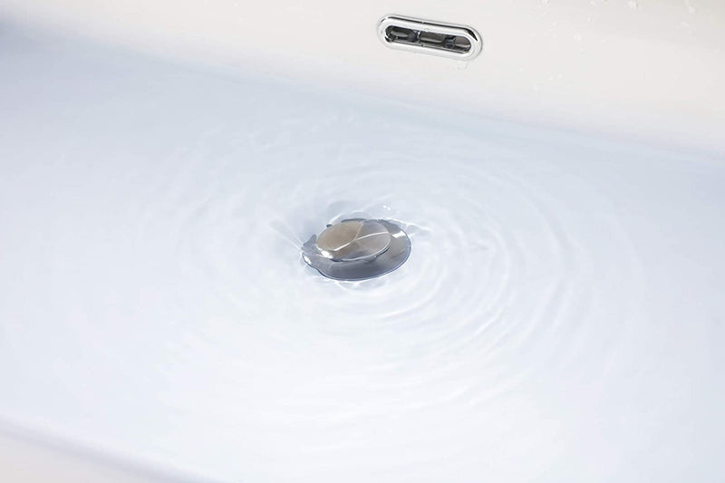 PARLOS Pop up Sink Drain with Strainer Pop Up Drain with Overflow for Bathroom Vessel Sink, Brushed Nickel,2100602